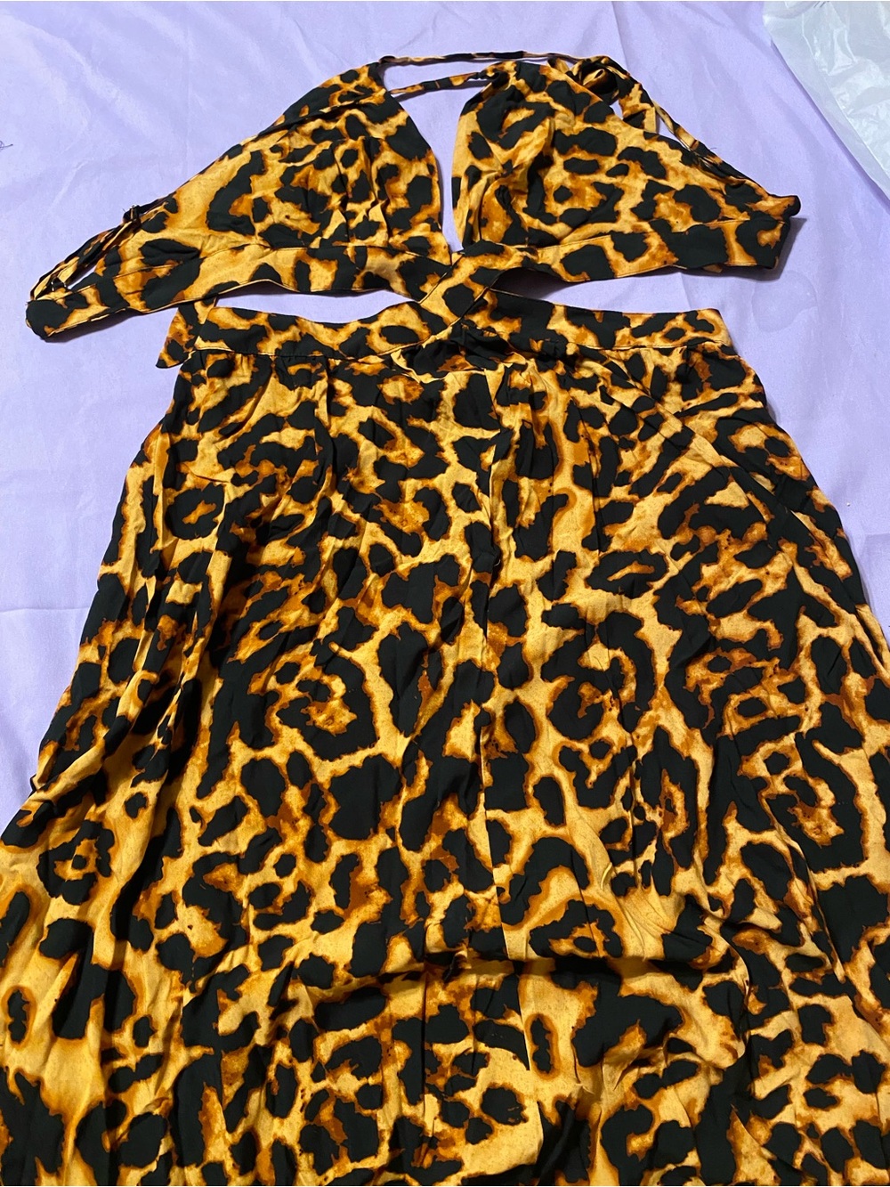 Fashion Nova Leopard Print Maxi Dress in Brown and Black - Picture 3 of 4